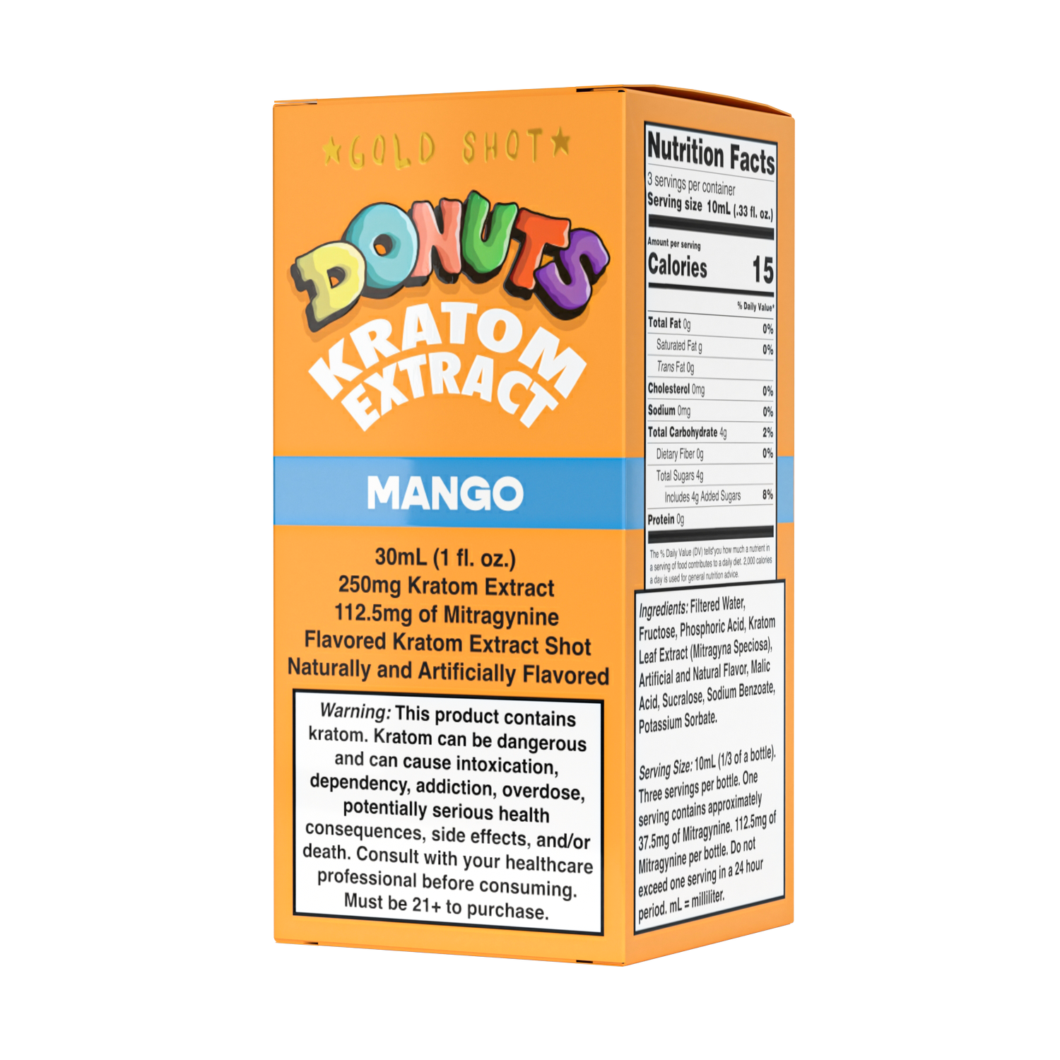 Donuts Kratom Extract Shot Kratom Donuts 250mg Mango 