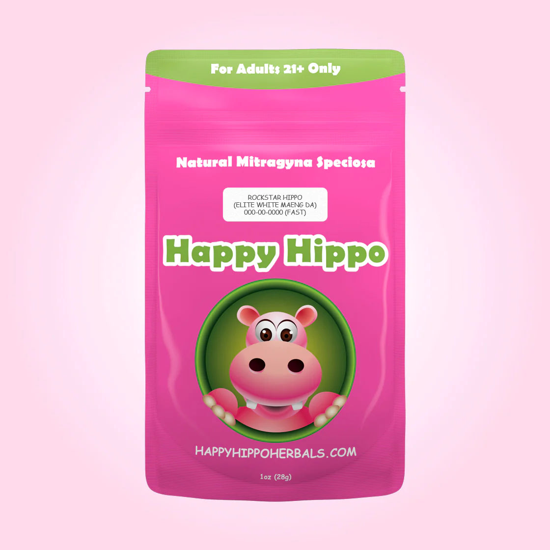 Happy Hippo Kratom Powder Kratom Happy Hippo Rockstar Hippo 1oz 