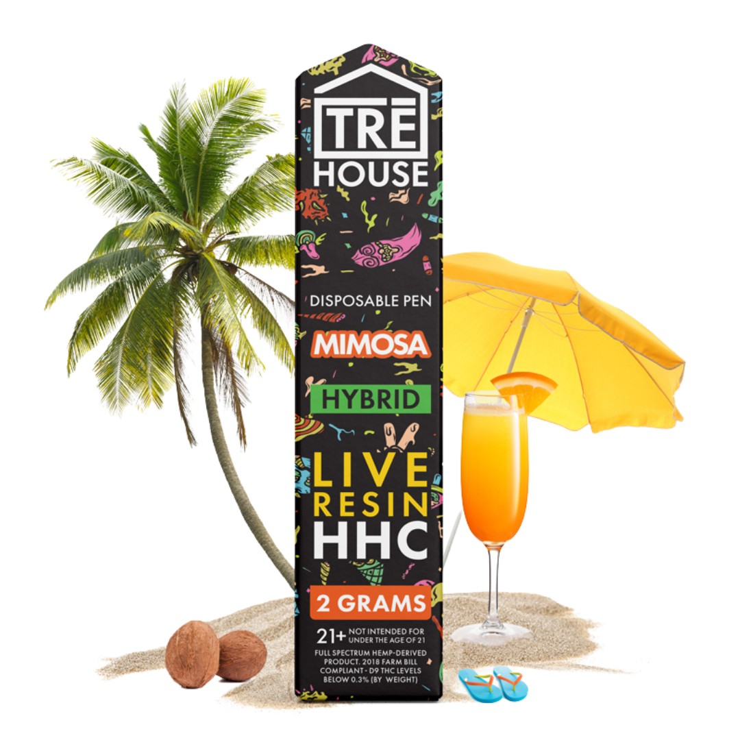 Tre House 2G HHC Live Resin Disposable Vape Vape Tre House Mimosa Hybrid  