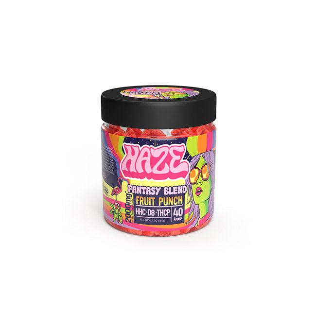 Haze Fantasy Blend Hybrid Gummies Edibles Haze Fruit Punch 40 Count 