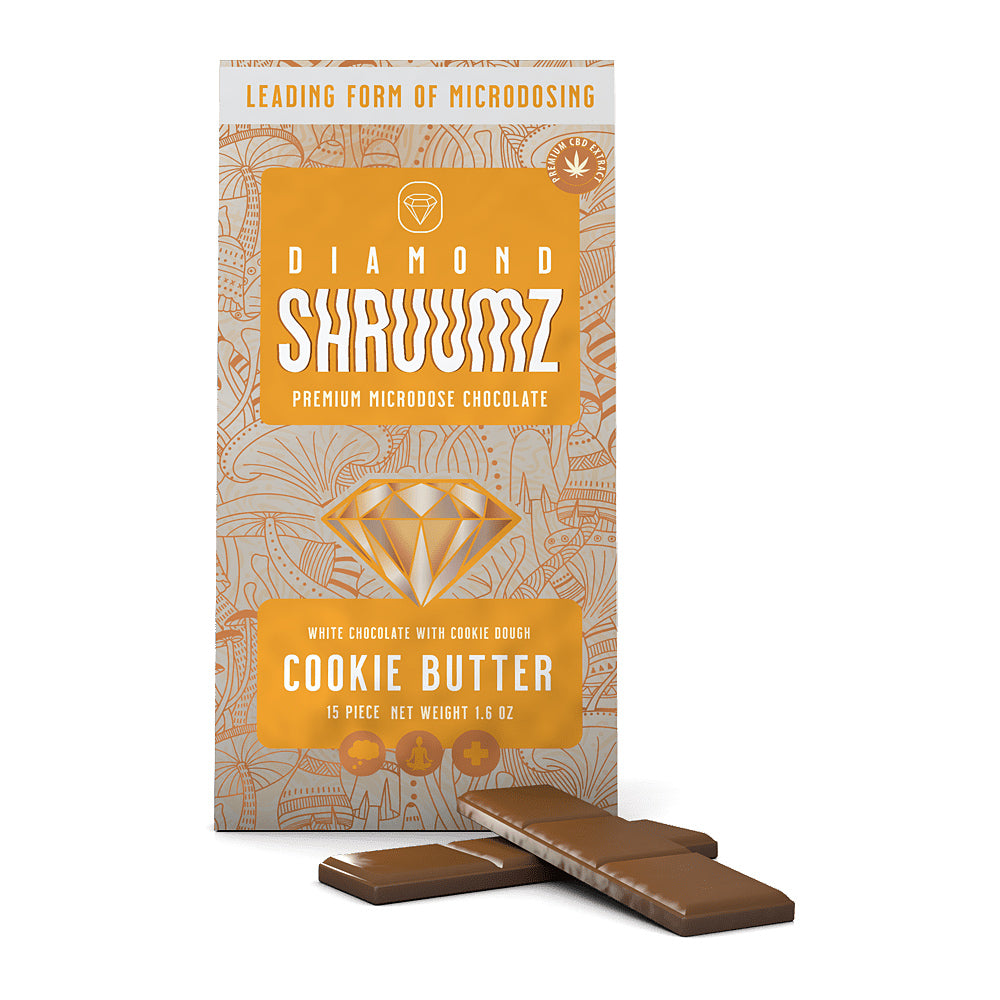 Diamond Shruumz Premium Microdose Chocolate Bars Edibles Diamond Shruumz Cookie Butter  