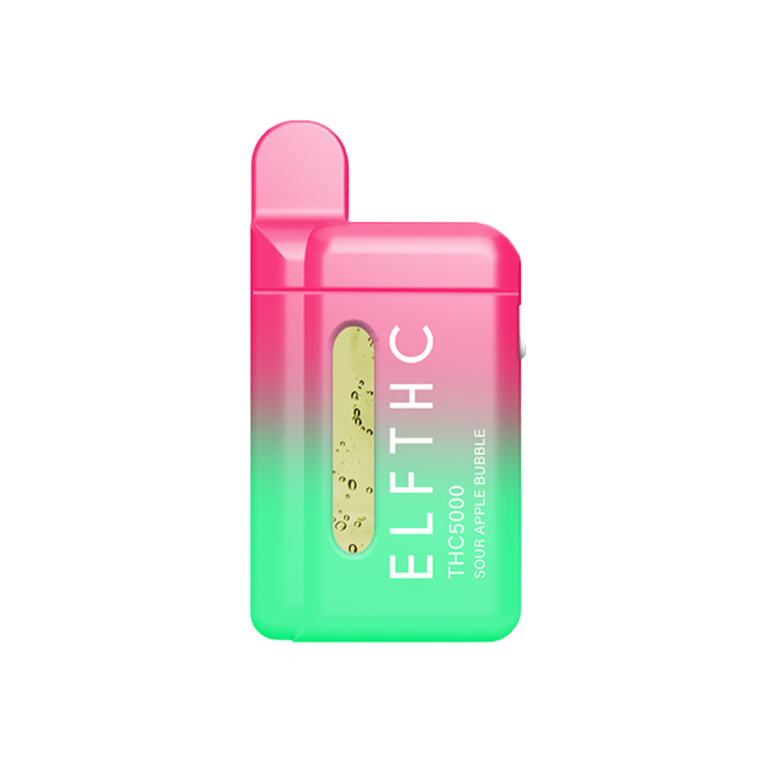 ELF THC 5000 Puff Disposable Vape ELF THC Sour Apple Bubble - Eldarin Blend  