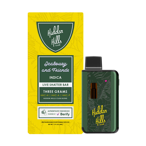 Hidden Hills 3G HHC-A Disposable Vape Vape Hidden Hills Jealousy and Friends  