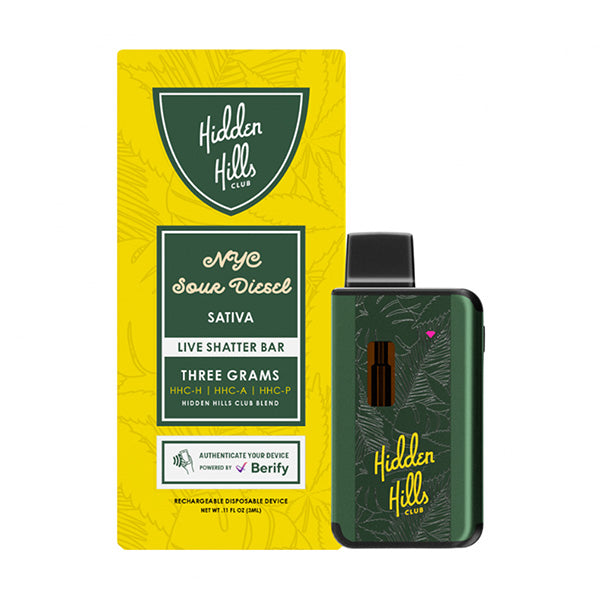Hidden Hills 3G HHC-A Disposable Vape Vape Hidden Hills NYC Sour Diesel  