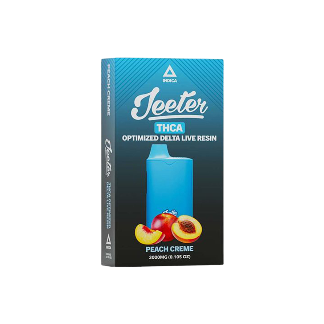 Jeeter THCA Live Resin 3g Disposable Vape Vape Jeeter Peach Creme Indica  