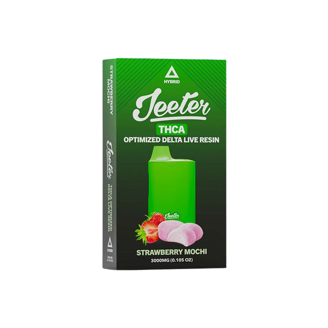 Jeeter THCA Live Resin 3g Disposable Vape Vape Jeeter Strawberry Mochi Hybrid  