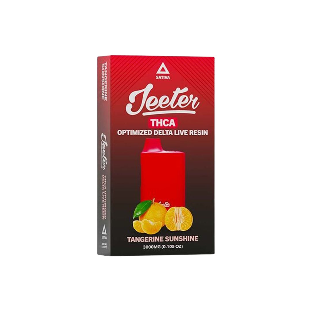 Jeeter THCA Live Resin 3g Disposable Vape Vape Jeeter Tangerine Sunshine Sativa  