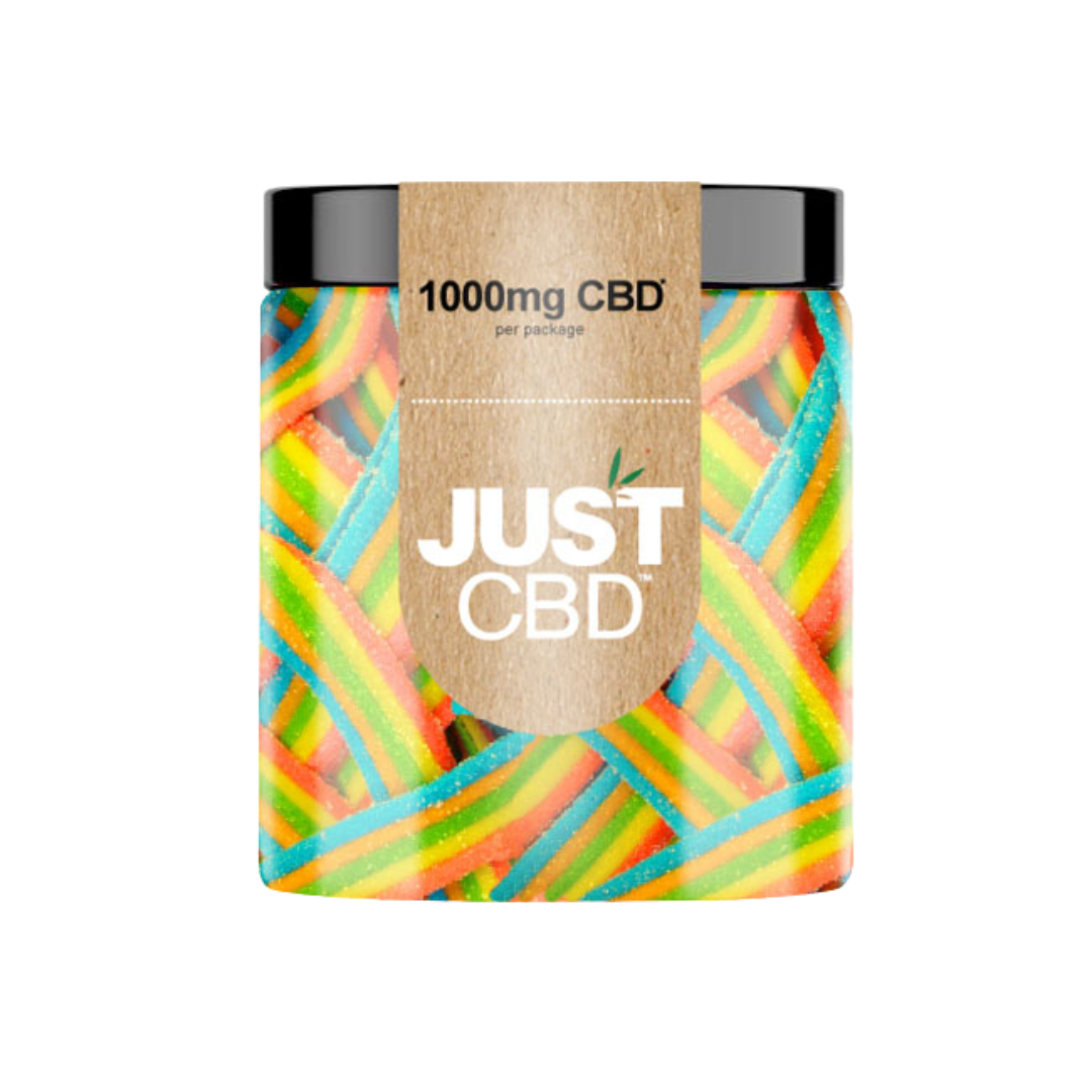 Just CBD - Gummies THC FREE Edibles Just CBD 1000mg Rainbow Ribbons 