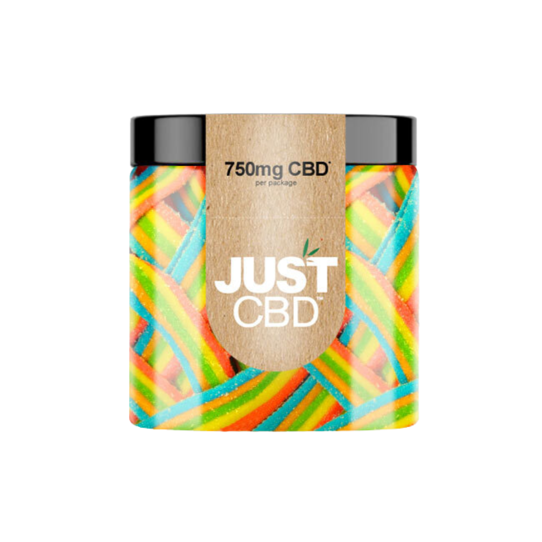 Just CBD - Gummies THC FREE Edibles Just CBD 750mg Rainbow Ribbons 