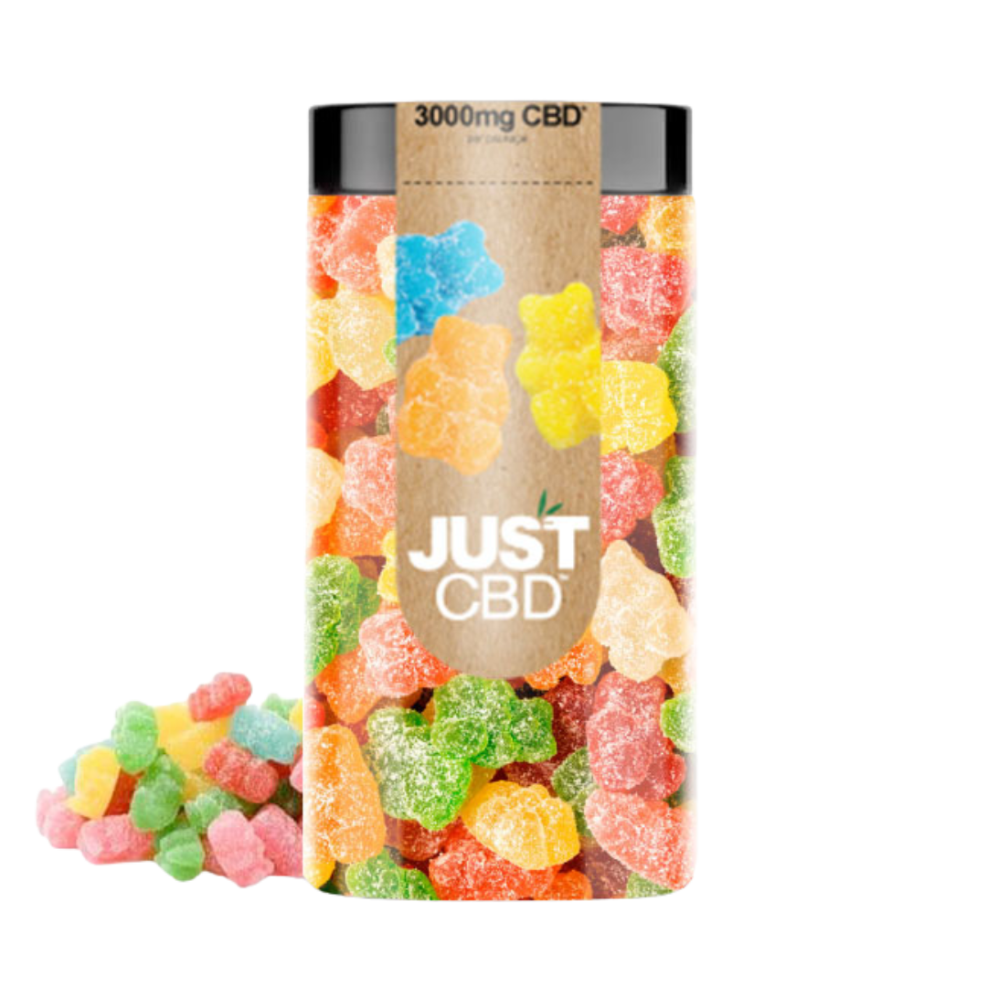 Just CBD - Gummies THC FREE Edibles Just CBD 3000mg Sour Gummy Bears 