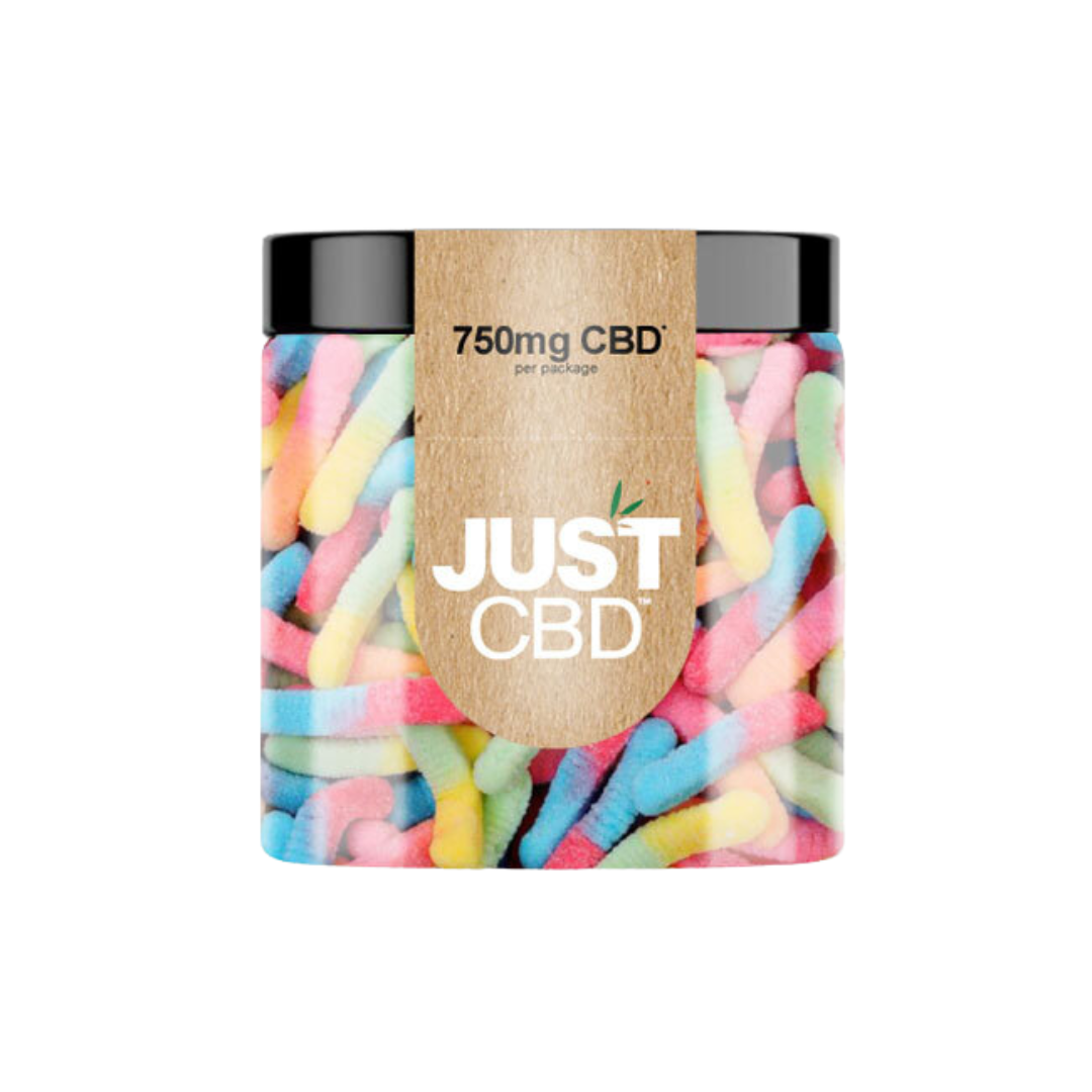 Just CBD - Gummies THC FREE Edibles Just CBD 750mg Sour Worms 