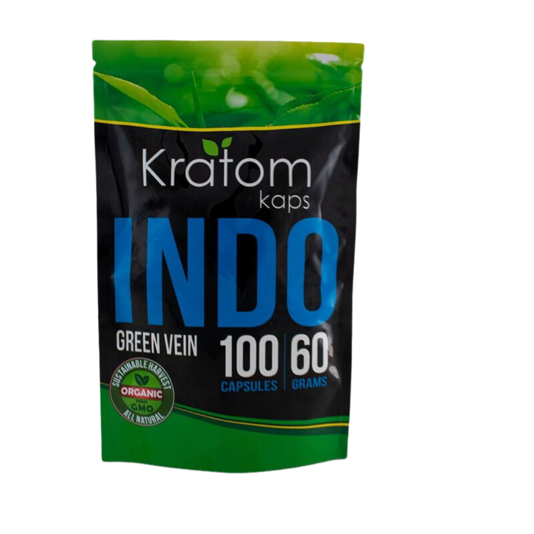 Kratom Kaps Capsules Kratom Kratom Kaps Green Vein Indo 100 Count 