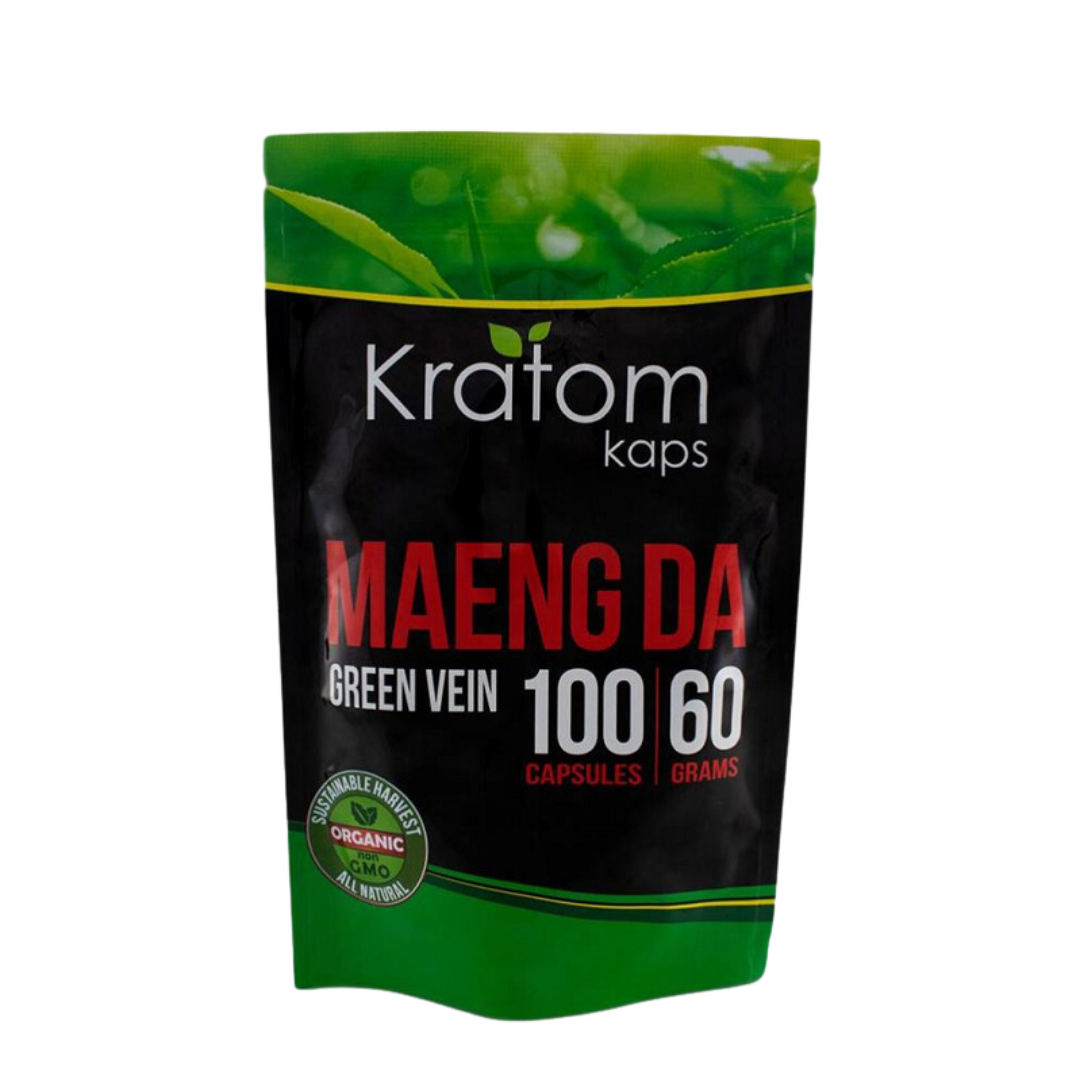 Kratom Kaps Capsules Kratom Kratom Kaps Green Vein Maeng Da 100 Count 