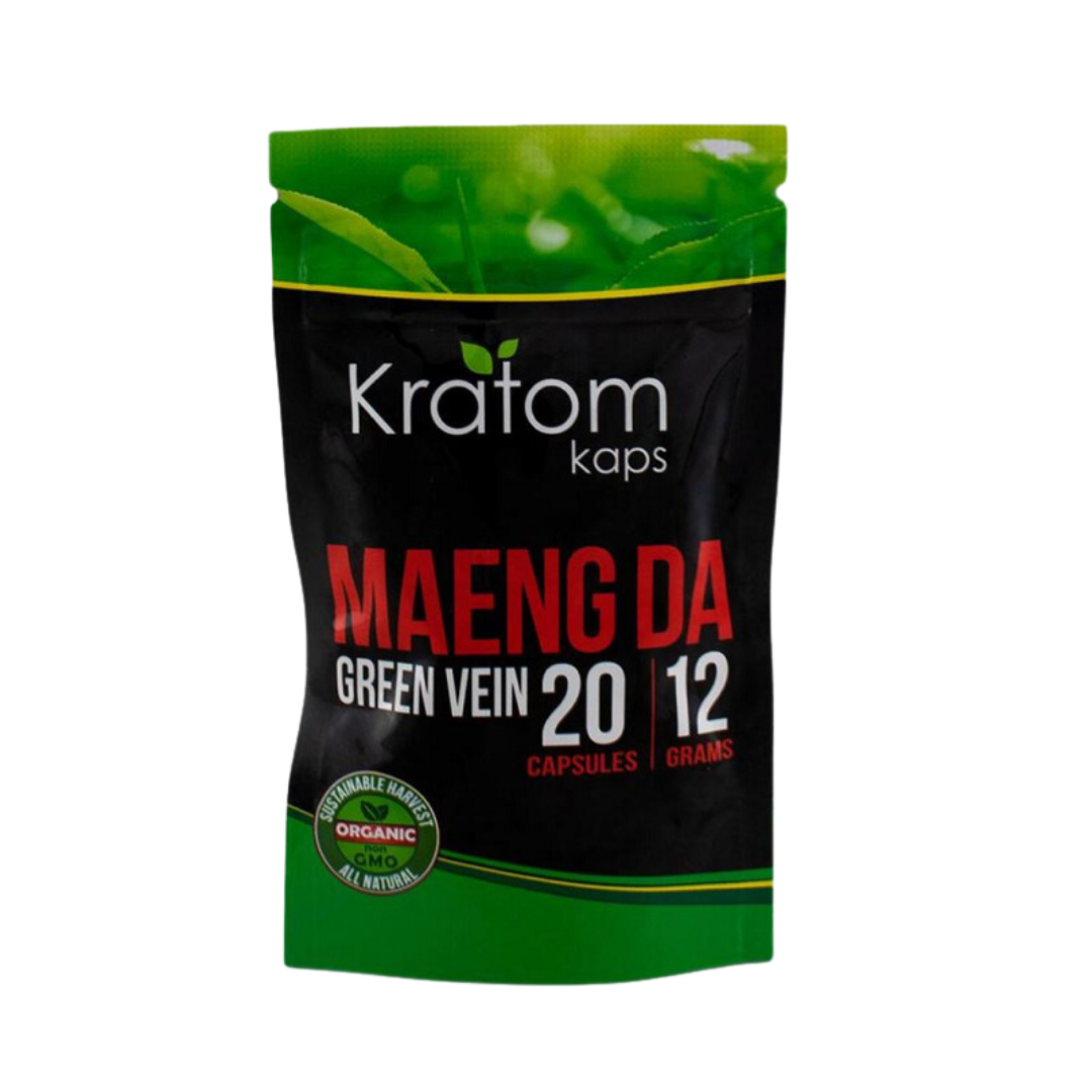 Kratom Kaps Capsules Kratom Kratom Kaps Green Vein Maeng Da 20 Count 