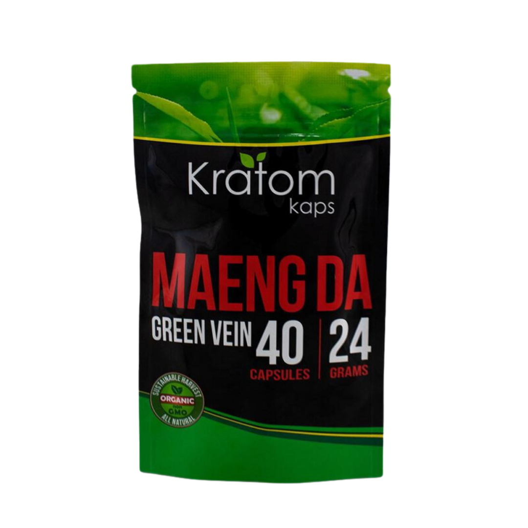 Kratom Kaps Capsules Kratom Kratom Kaps Green Vein Maeng Da 40 Count 