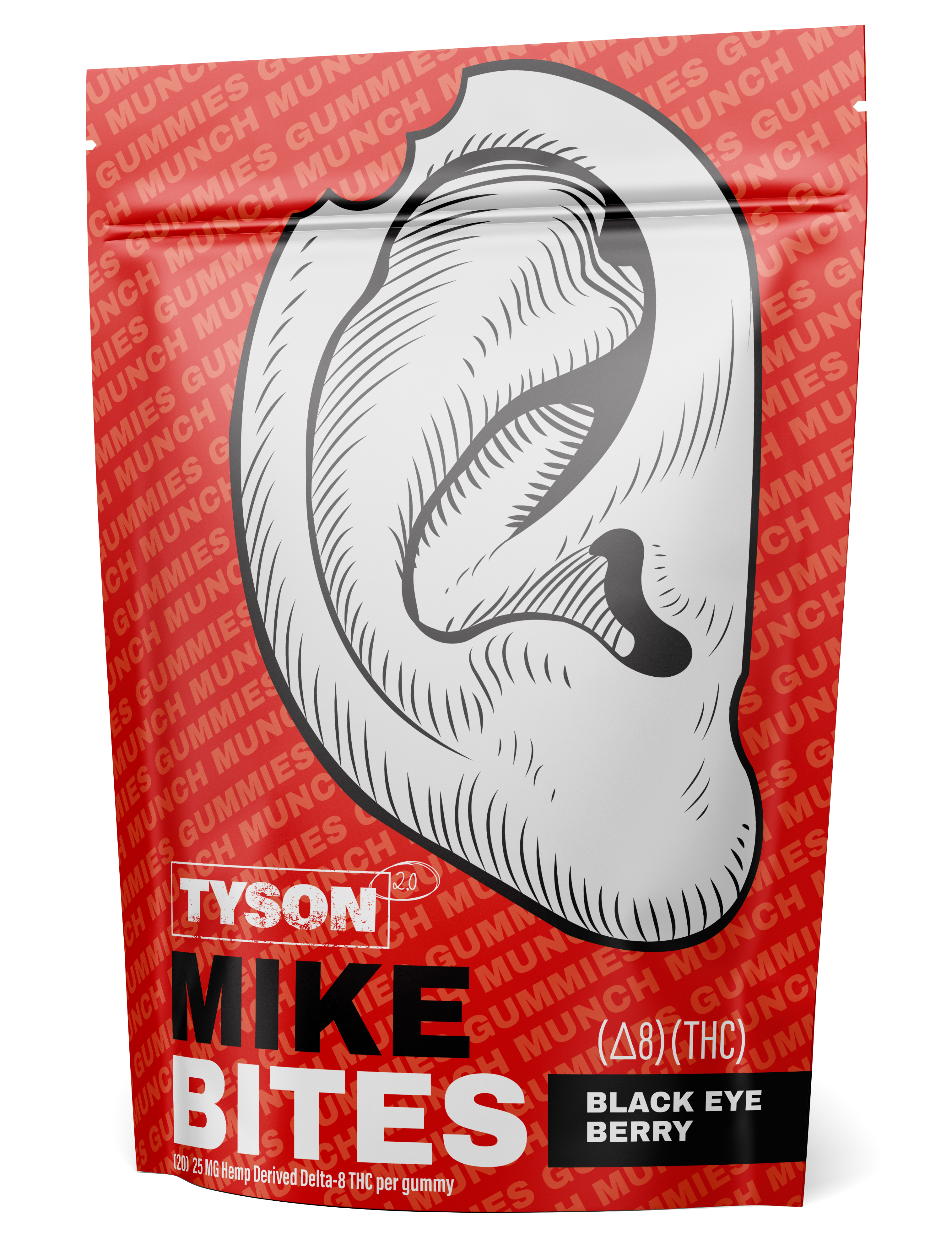 Mike Tyson Delta THC Ear Bite Gummies - 20 Pack Edibles Tyson 2.0 Black Eye Berry Delta 8 