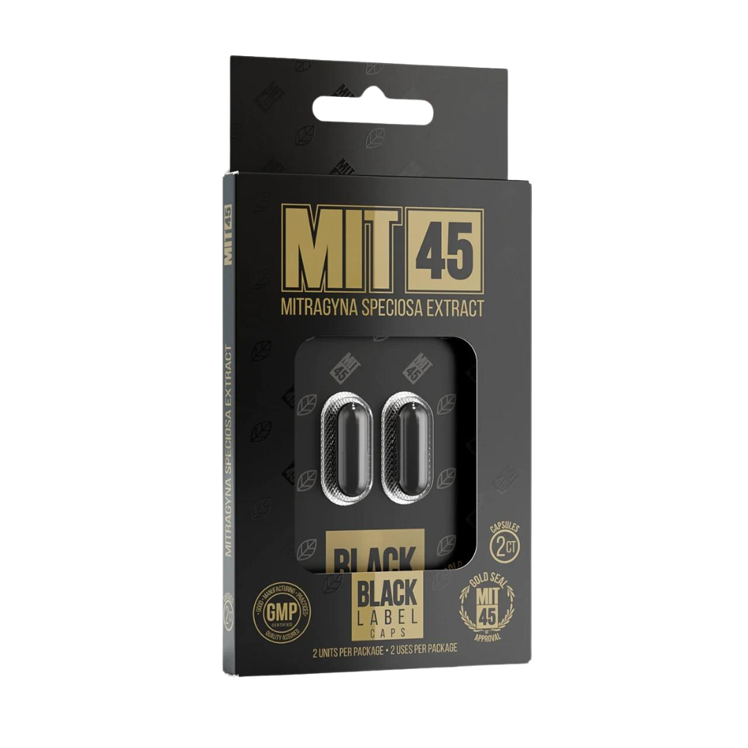 MIT45 Mitragyna Speciosa Kratom Black Label Extract  Capsules Kratom MIT45 2 Count  