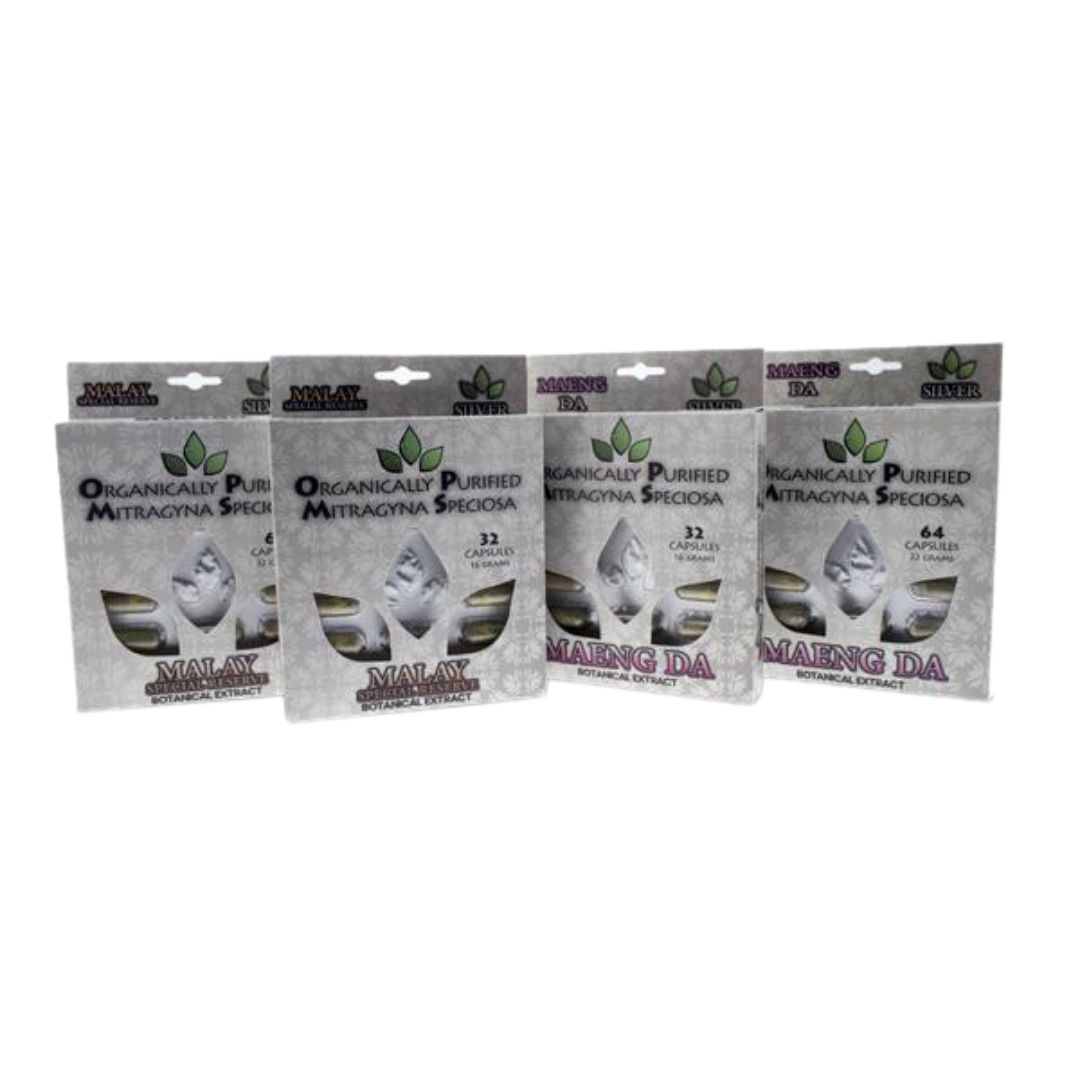 O.P.M.S Silver - Malay Capsules - Blister Pack Kratom OPMS   