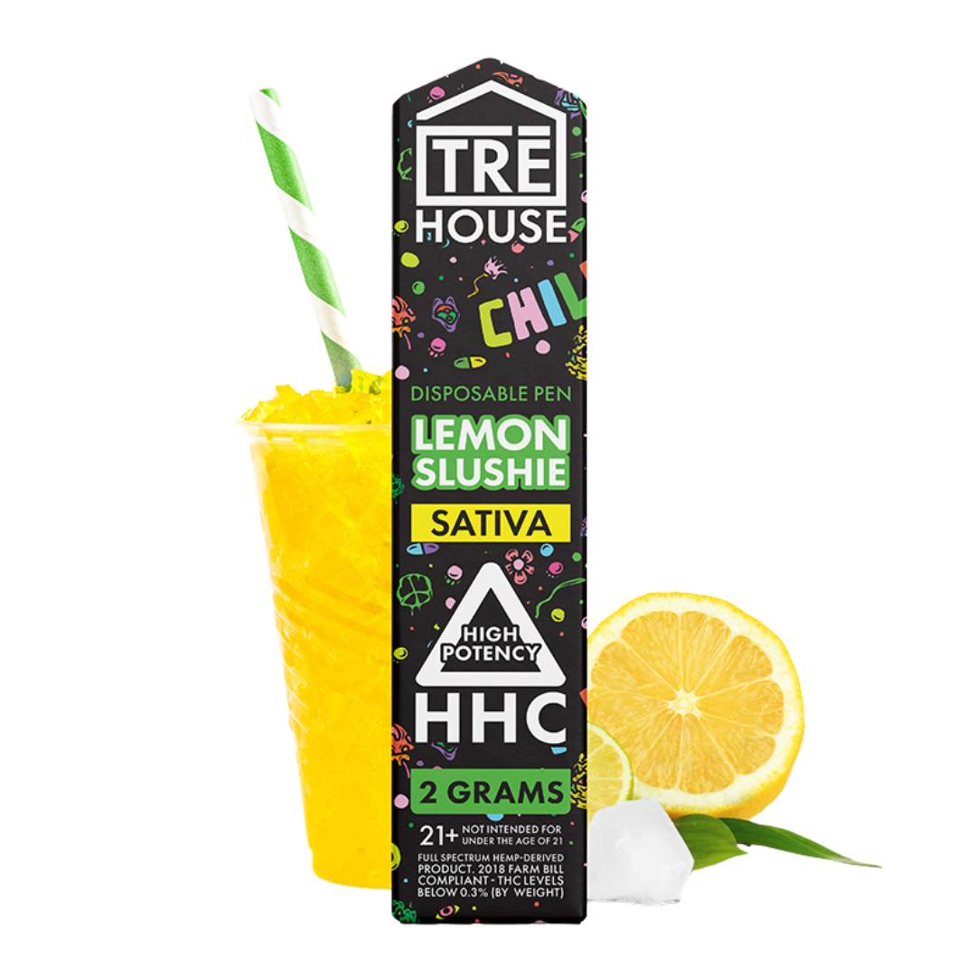 Tre House 2G HHC Live Resin Disposable Vape Vape Tre House Lemon Slushie Sativa  