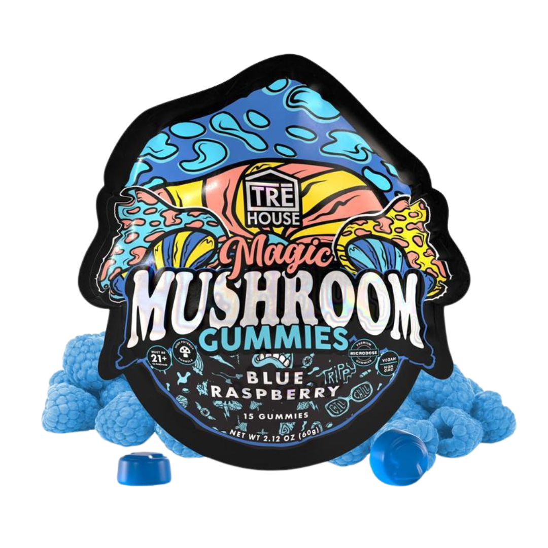 Tre House Magic Mushroom Gummies Edibles Tre House Blue Raspberry  