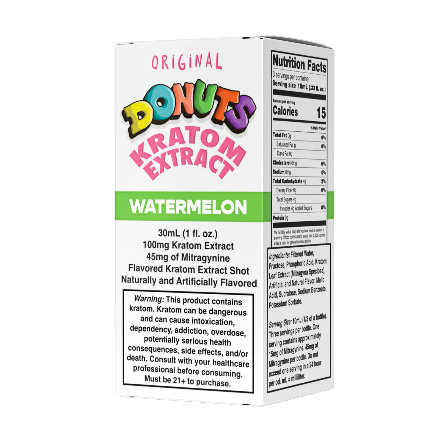 Donuts Kratom Extract Shot Kratom Donuts 100mg Watermelon 