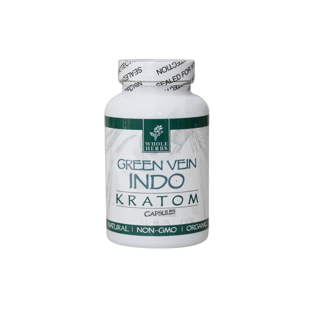 Whole Herbs Capsules Kratom Whole Herbs Green Vein Indo 60 Count 
