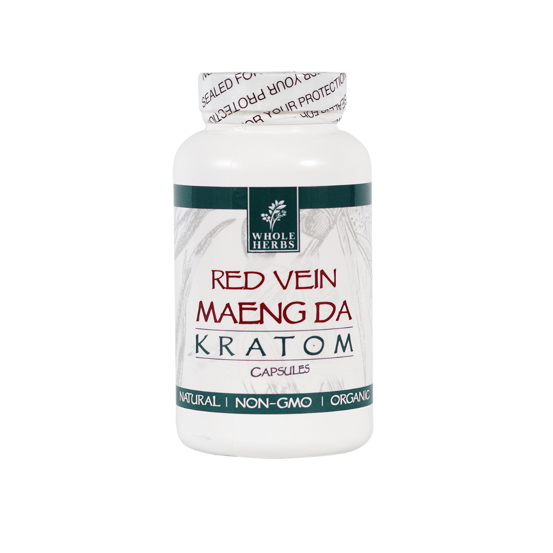 Whole Herbs Capsules Kratom Whole Herbs Red Vein Maeng Da 60 Count 