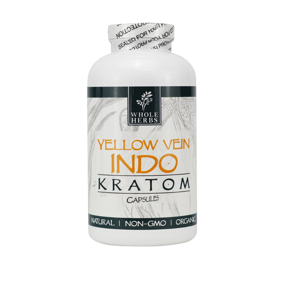 Whole Herbs Capsules Kratom Whole Herbs Yellow Vein Indo 60 Count 