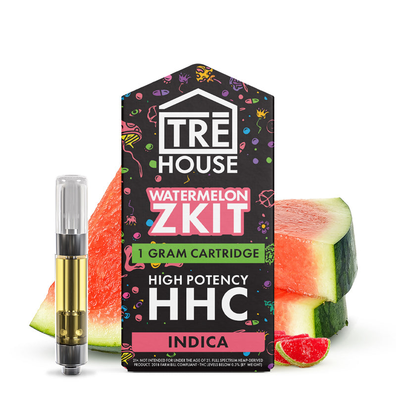Tre House HHC 1G Cartridge Vape Tre House Watermelon Zkit  