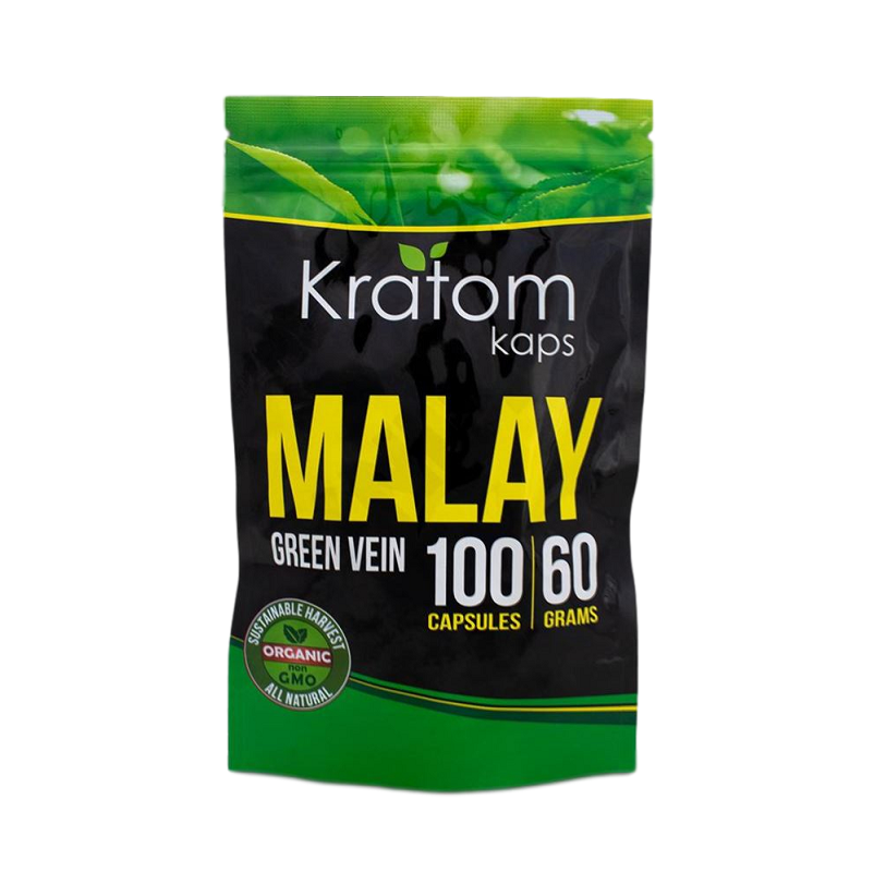 Kratom Kaps Capsules Kratom Kratom Kaps Green Vein Malay 100 Count 