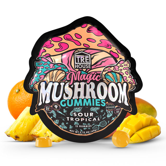 Tre House Magic Mushroom Gummies Edibles Tre House Sour Tropical  