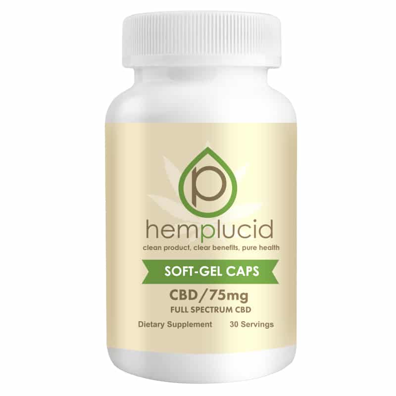 Hemplucid Soft-Gel CBD Supplements & Capsules Hemplucid 75mg  
