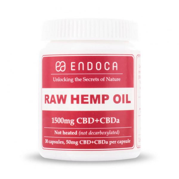 Endoca - Raw Hemp Oil Capsules CBD + CBDa Supplements & Capsules Endoca 15%  