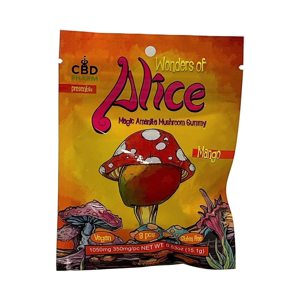 CBD Pharm Wonders of Alice Magic Amanita Mushroom Gummies Edibles CBD Pharm Mango  