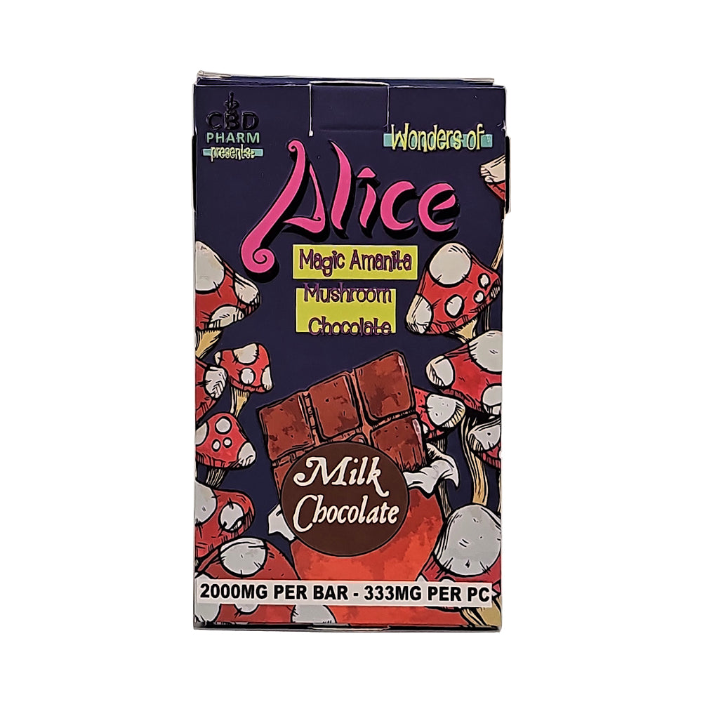 CBD Pharm Wonders of Alice Magic Amanita Mushroom Chocolate Edibles CBD Pharm Milk Chocolate  