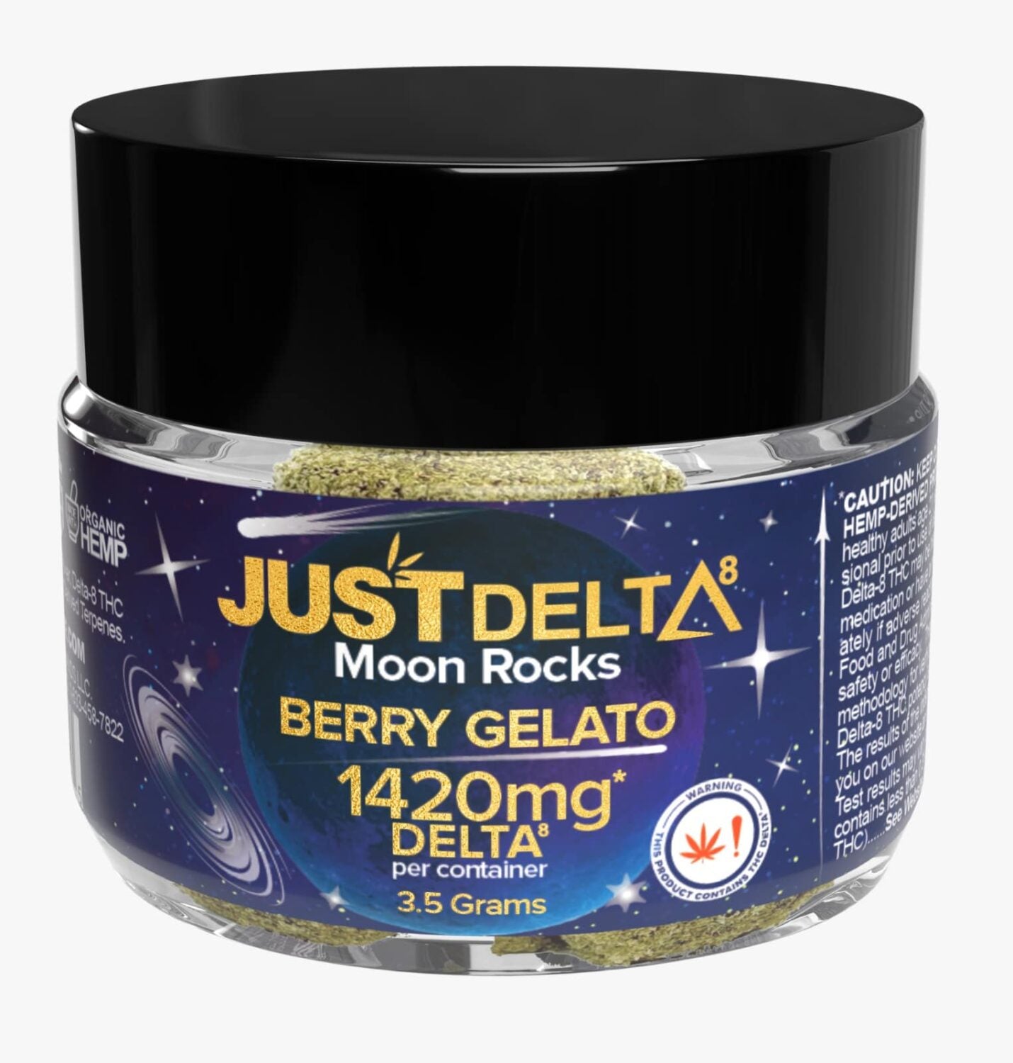 Just Delta - Delta 8 Moon Rocks Flower Just Delta Berry Gelato  