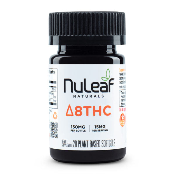 Nuleaf Naturals Full Spectrum Delta 8 Capsules Supplements & Capsules NuLeaf Naturals 150mg(20 Capsules)  