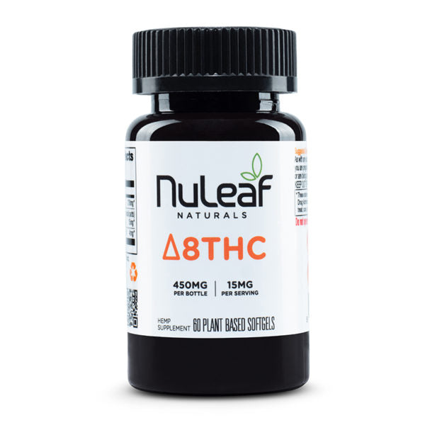 Nuleaf Naturals Full Spectrum Delta 8 Capsules Supplements & Capsules NuLeaf Naturals 450mg(60 Capsules)  