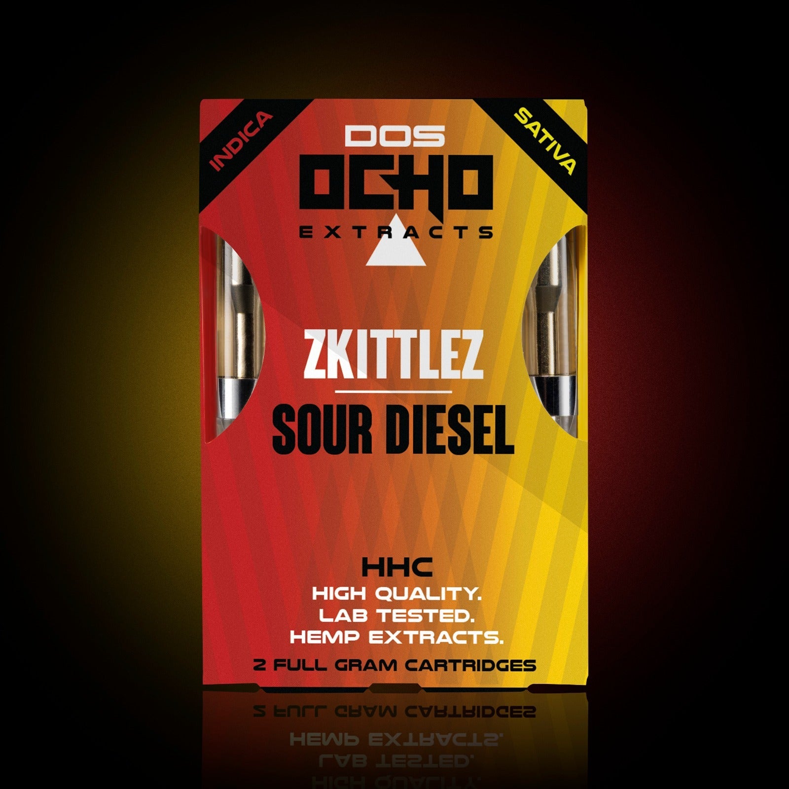 DOS OCHO - Zkittlez and Sour Diesel - HHC Dual Cartridges Vape Ocho Extracts   