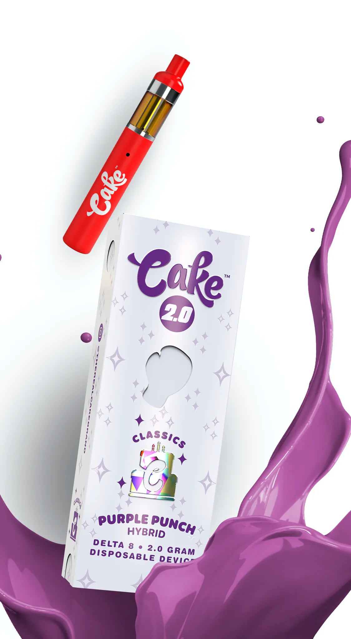 Cake - Delta 8 Disposable - 2G Vape Cake Purple Punch  