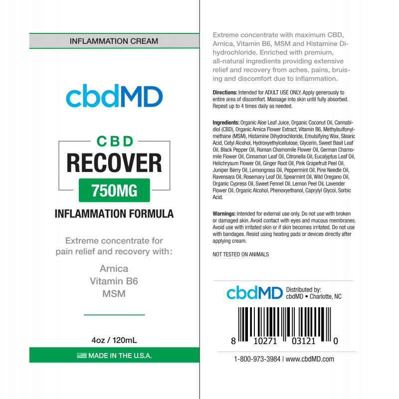 cbdMD - Recover 4oz Squeeze Bodycare cbdMD   